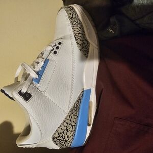 Men's White and Blue Sneakers